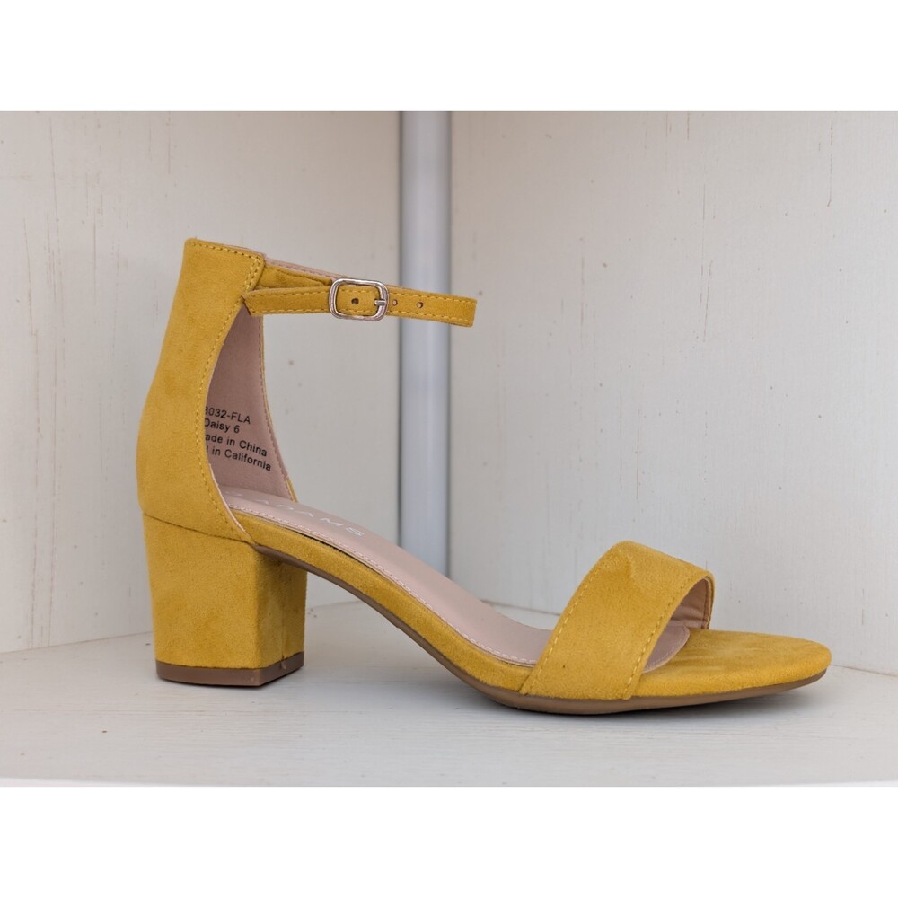 J. Adams Daisy Block Heeled Suede Sandals Women's Size 6 BRAND NEW